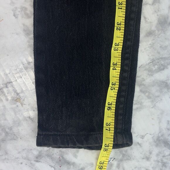 VTG Vintage Traffic Jeans Black 5 Pocket Retro Tapered Leg Rock Size 5/6 - Picture 13 of 16